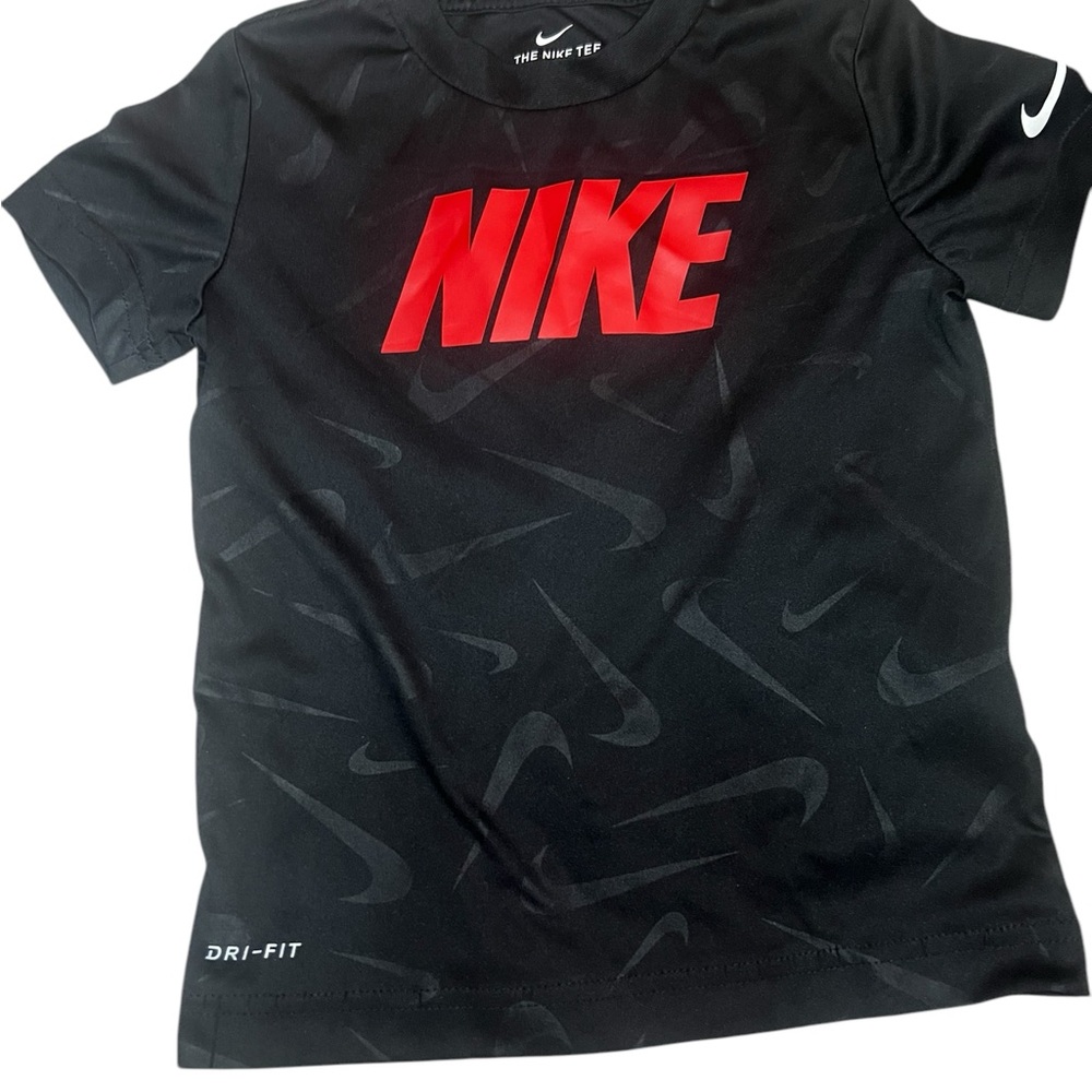 Nike Black and Red Dri-FIT T-Shirt